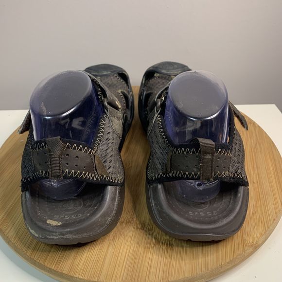 Crocs Swiftwater Brown Casual Mesh Comfort Fisherman Sandals 15041 Mens Size 8 - Picture 4 of 8